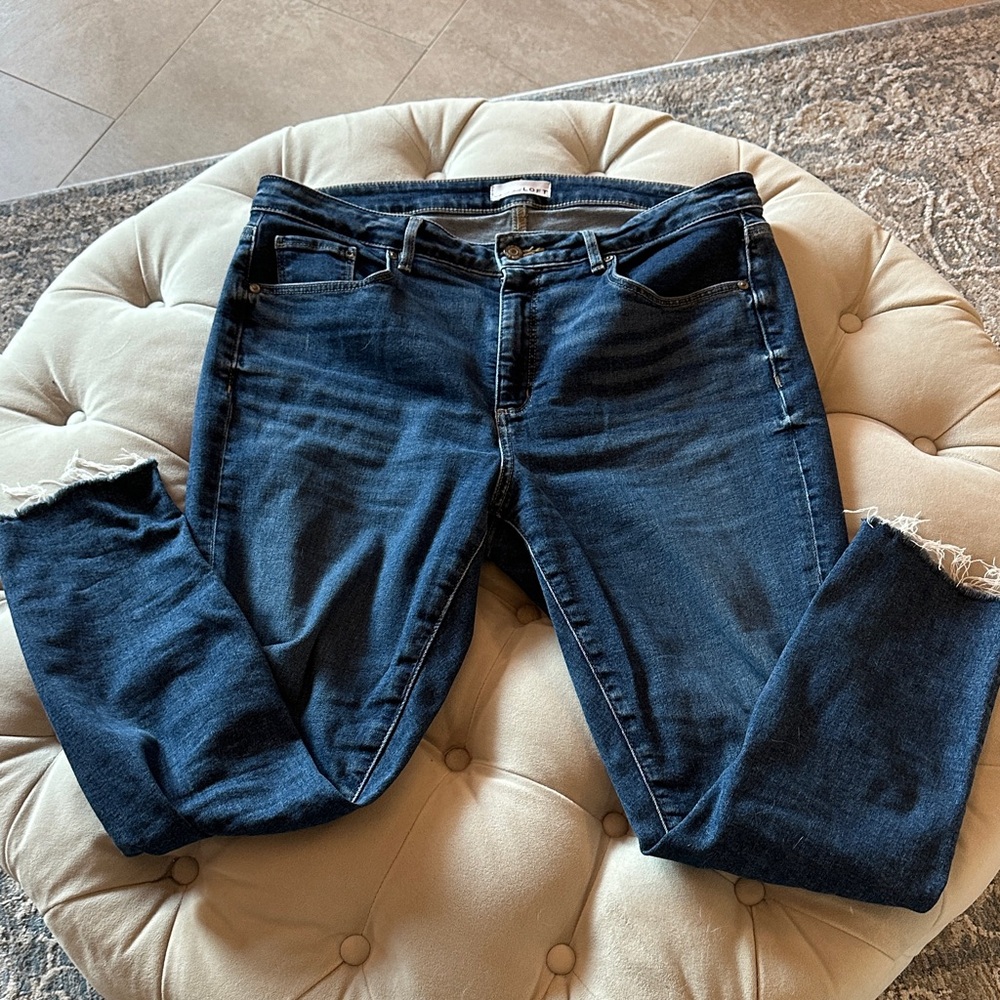 LOFT Midnight Blue Cropped Jeans